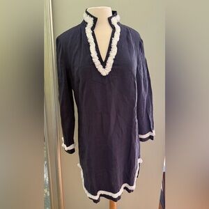 Sail to Sable Blue and White Long Sleeve Tee